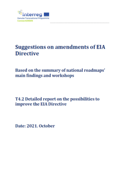 Suggestions on amendments of the EIA Directive